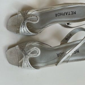 Womenswear evening ware heels silver color